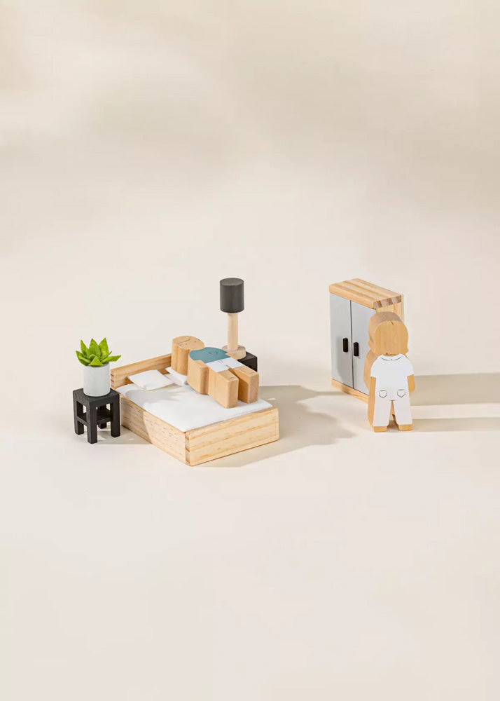 Coco Village Wooden Doll House Master Bedroom Furniture (9 pcs) Soap - Image 13