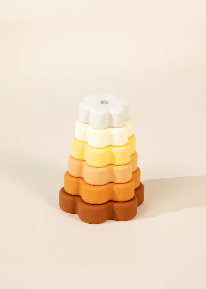 Coco Village Set of 6 Silicone Stackable Flowers Toy