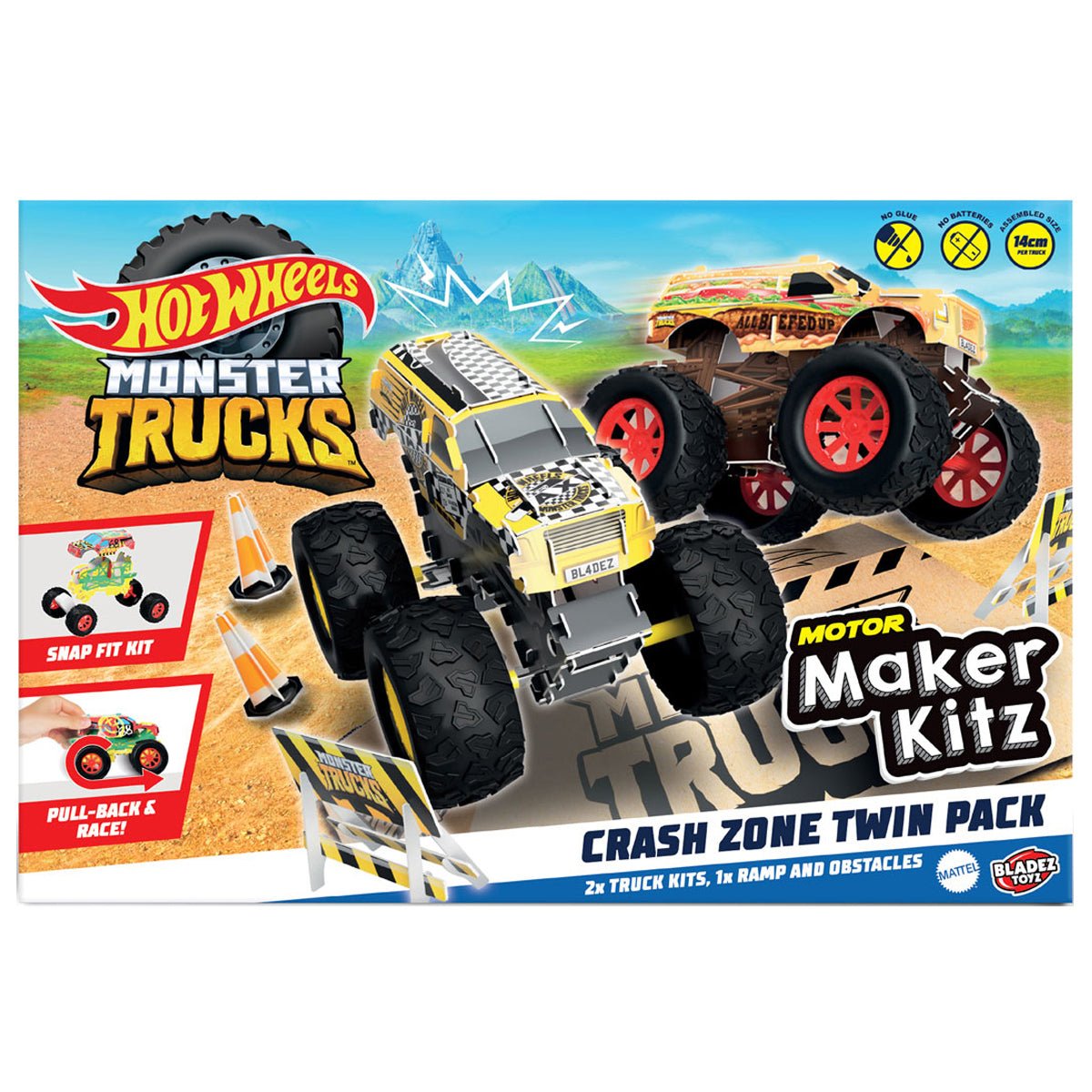 Hot Wheels Monster Trucks Crash Zone Twin Pack Toy