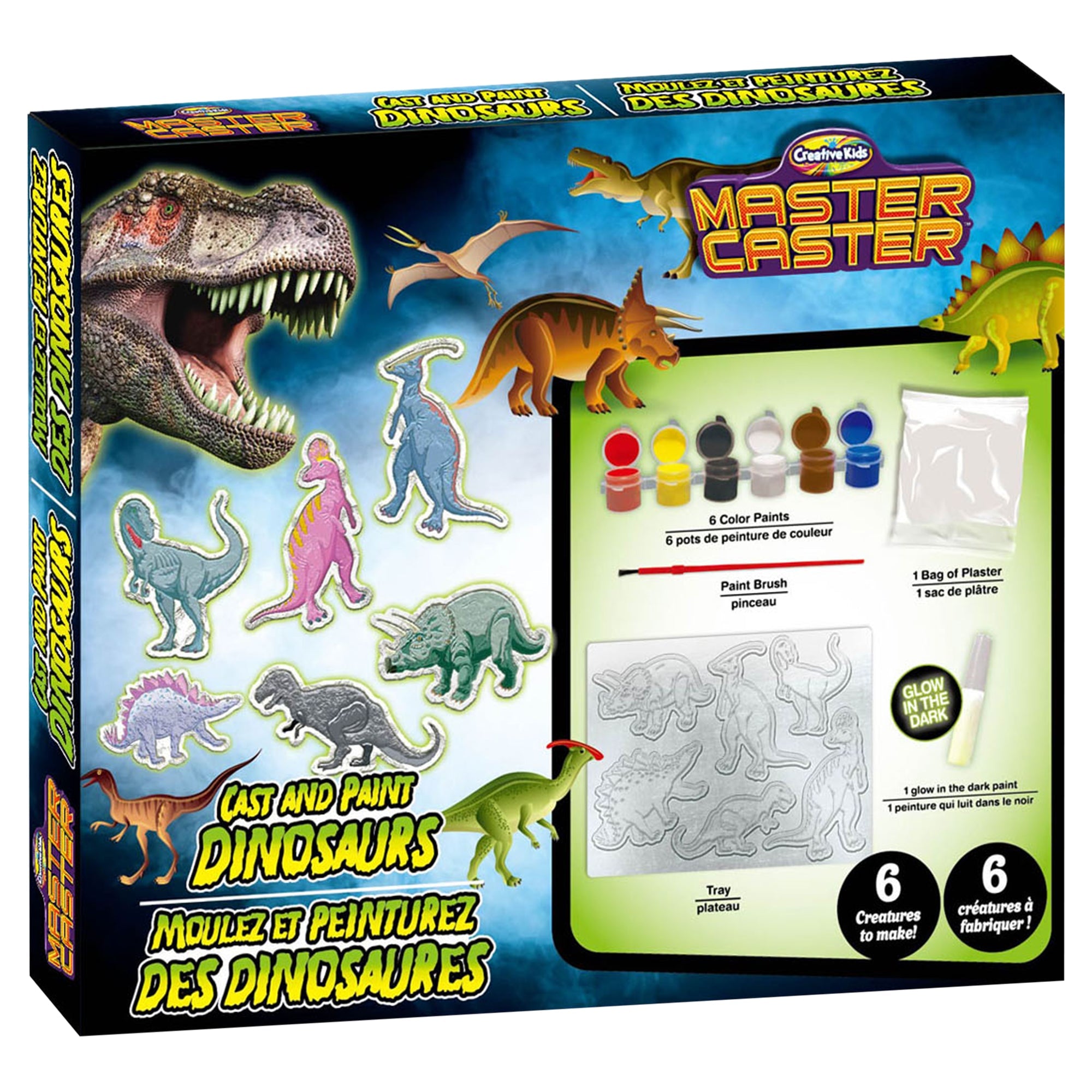 Creative Kids Master Caster Cast and Paint Dinosaurs Tray - Image 4