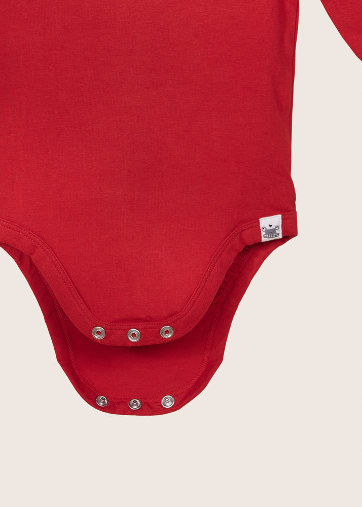 rise little earthling Ruffle Bodysuit - Red / 12-18m - Image 5