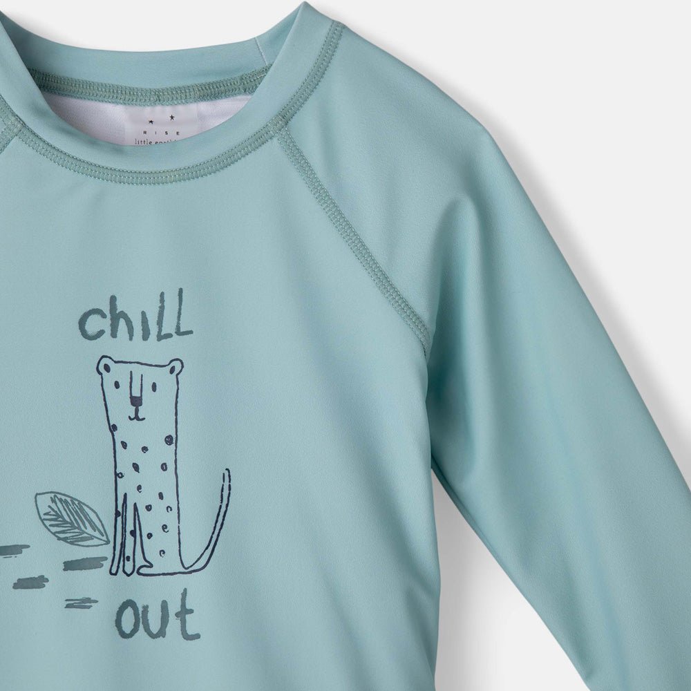 rise little earthling Long Sleeve Rashguard - Light Green / 18-24m - Image 4
