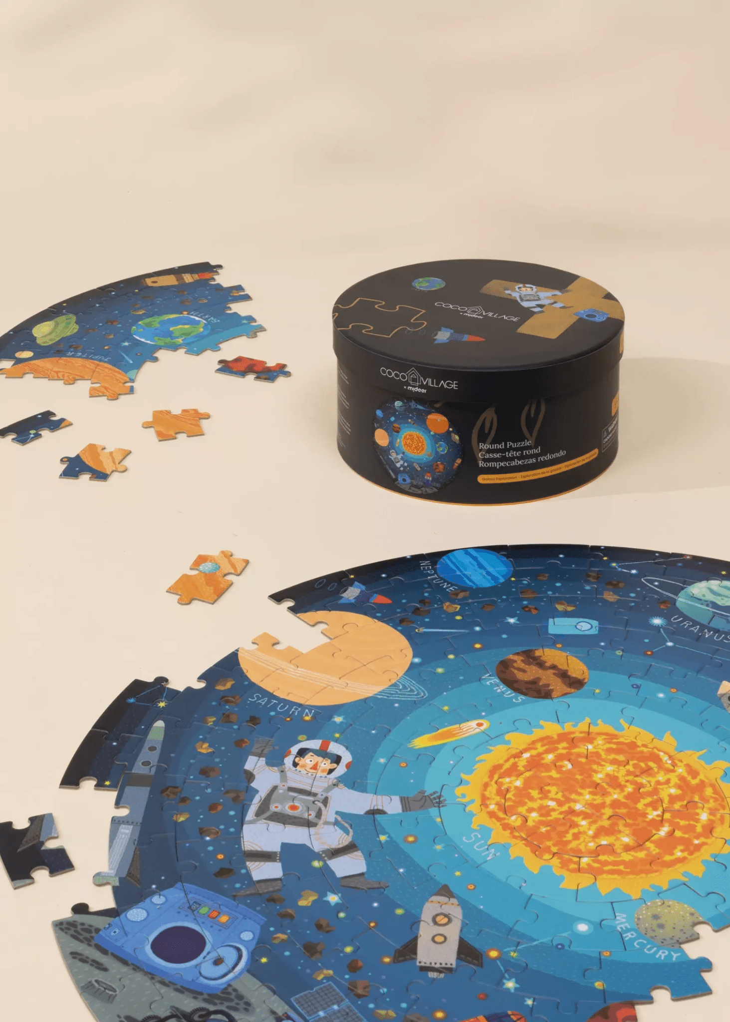 Coco Village Round Puzzle - Galaxy Exploration - 150pcs Toy