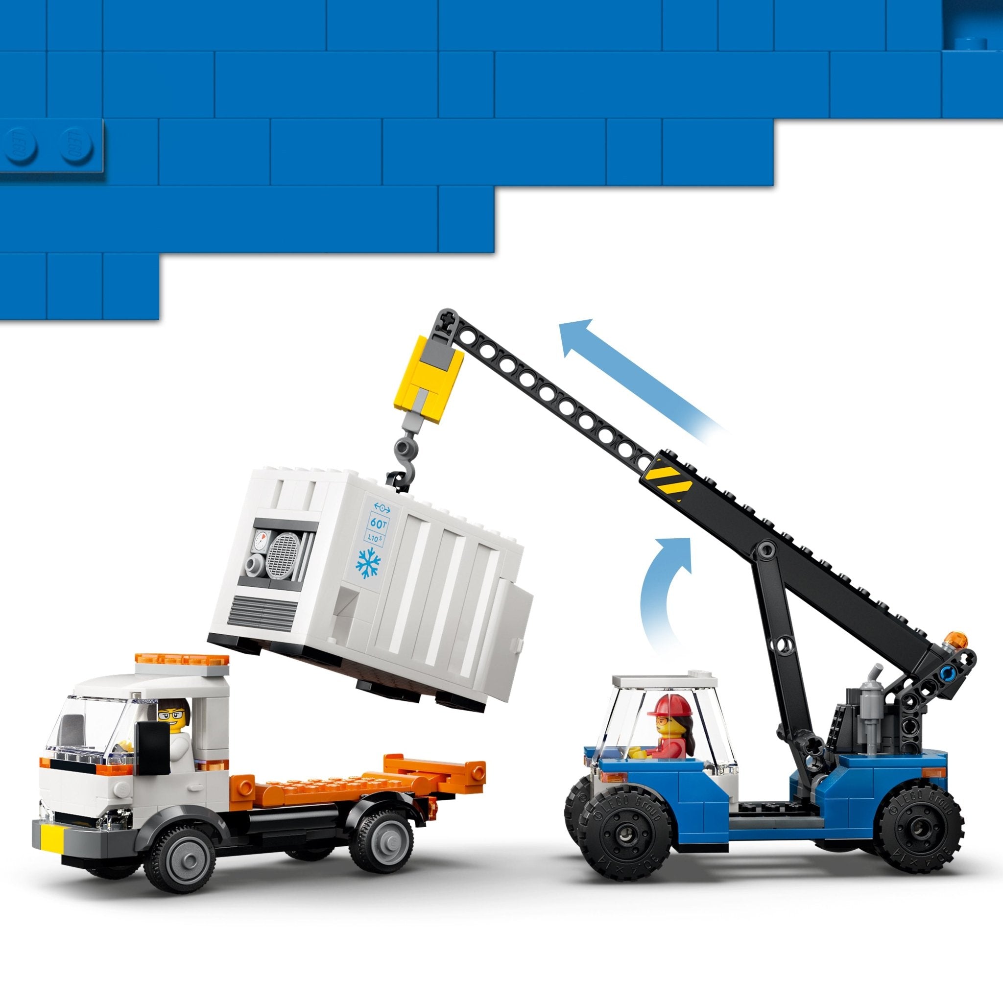 LEGO® City Harbor Freight Train with Crane & Truck 60509 Toy - Image 3
