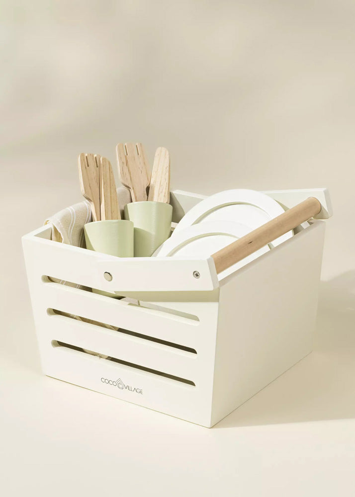 Coco Village Wooden Picnic Playset and Accessories Basket - Image 11
