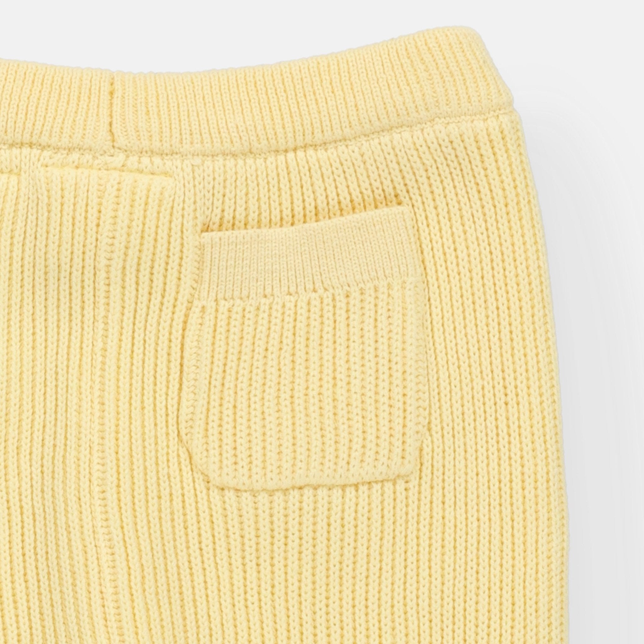 Rise Little Earthling Rib Knit Jogger - Yellow / 0-3m - Image 4