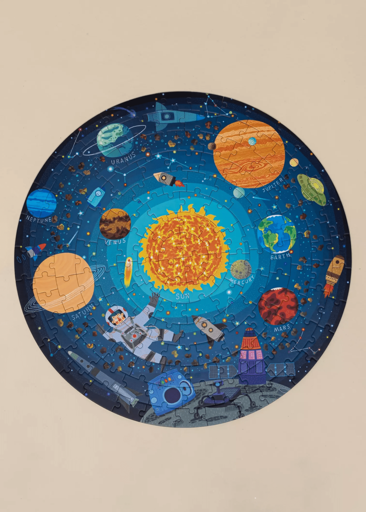 Coco Village Round Puzzle - Galaxy Exploration - 150pcs Toy - Image 2