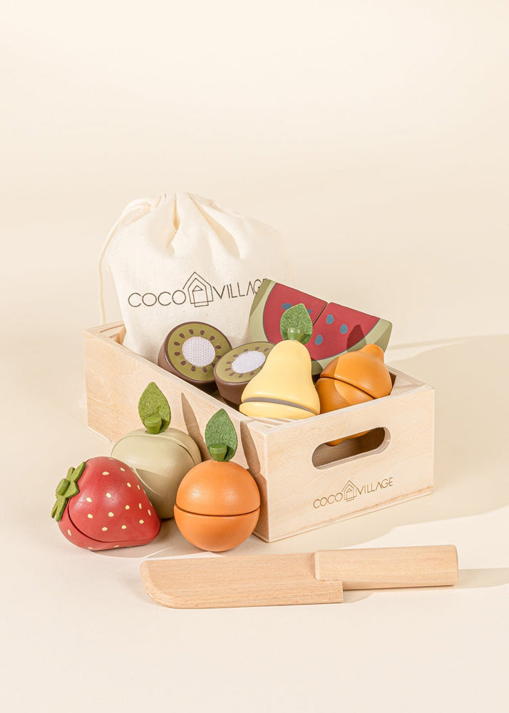 Coco Village Wooden Fruits playset Basket