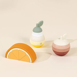 Coco Village 3 Sets of Silicone Stackable Fruits (16 pcs) Cup