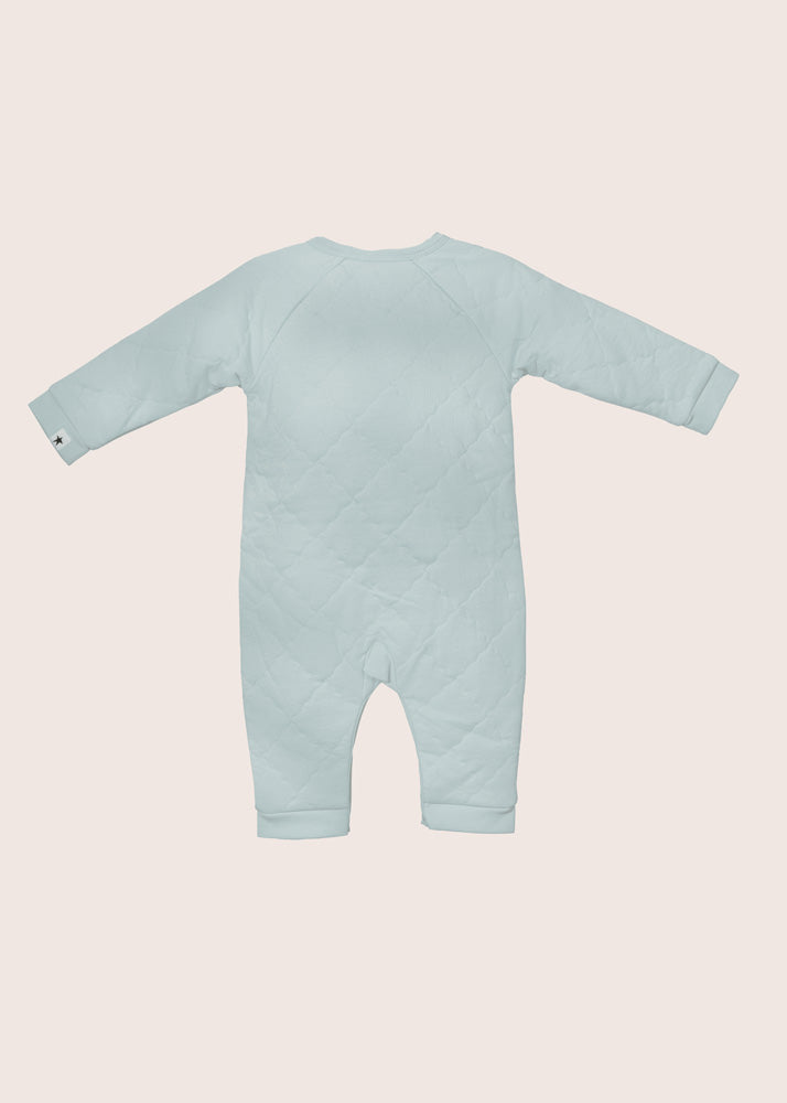 rise little earthling Quilted Wrap Romper - Green / 0-3m - Image 6