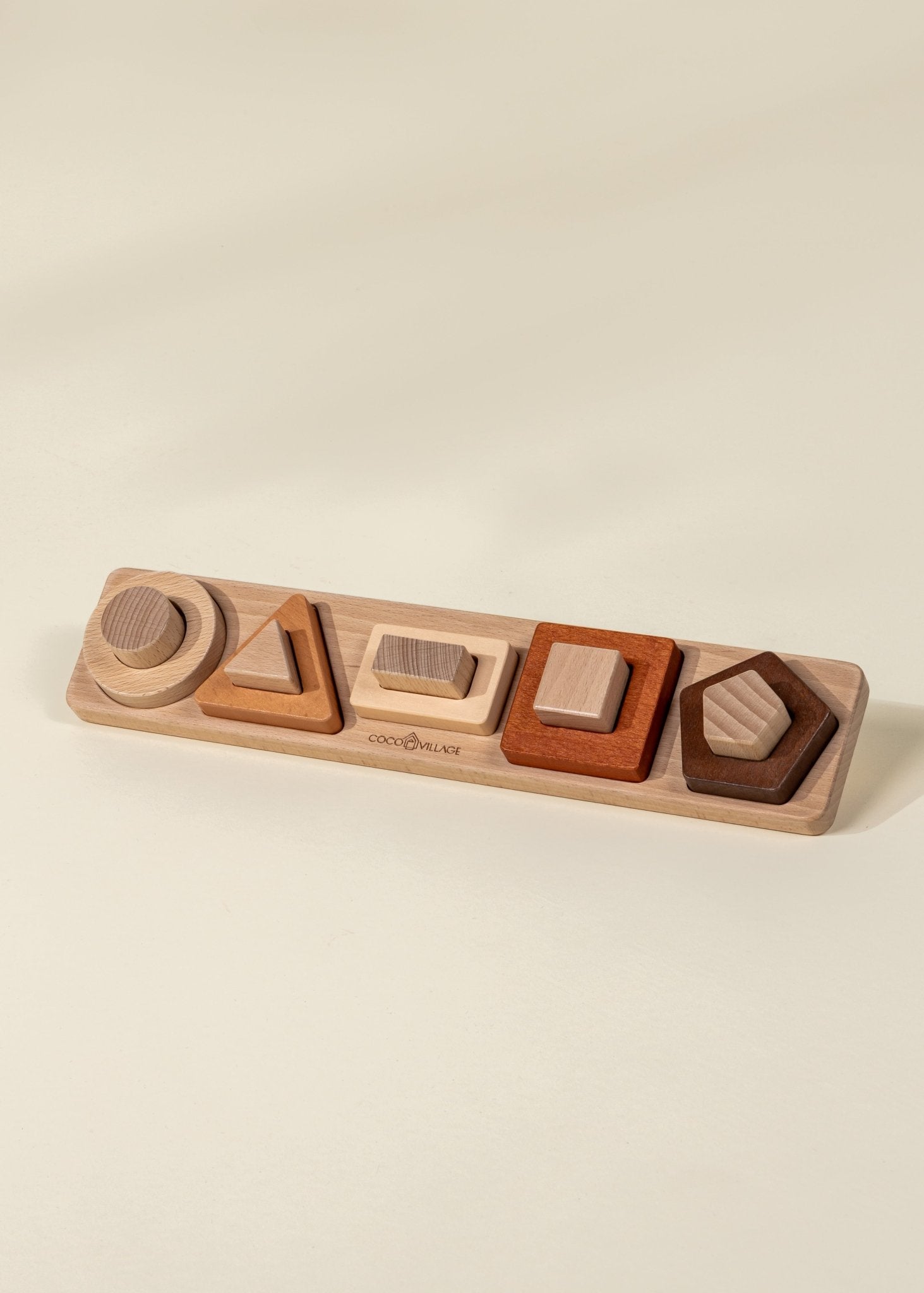 Coco Village Wooden Shapes Learning Set - 5 pcs Puzzle