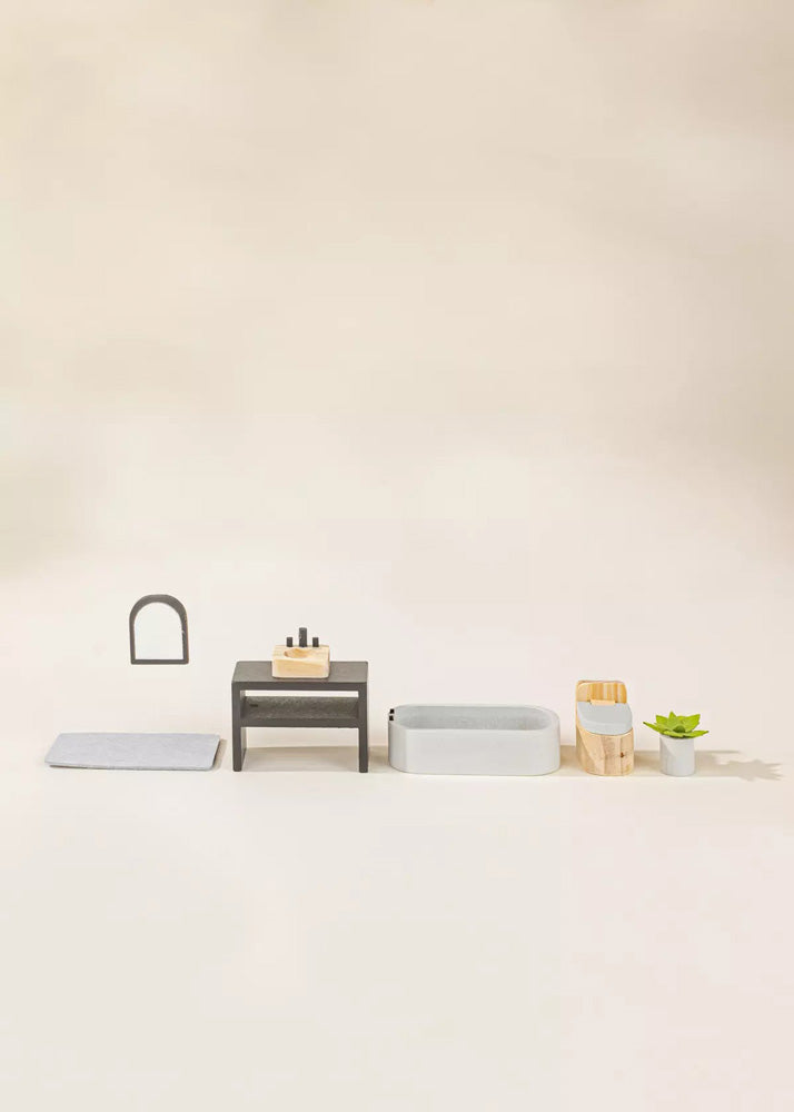 Coco Village Wooden Doll House Bathroom Furniture (6pcs) Soap - Image 3