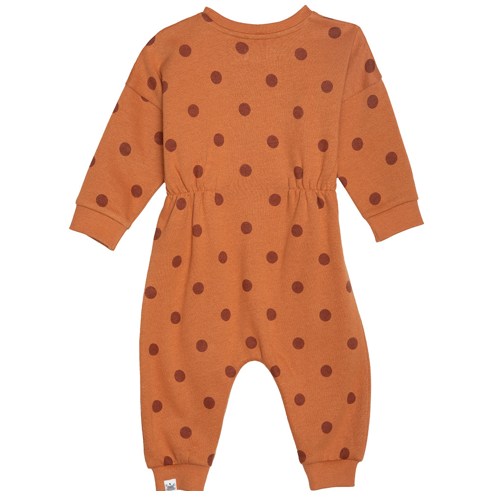 rise little earthling Fleece Romper BGFRP04 - Hazel Dots / 9-12m - Image 2