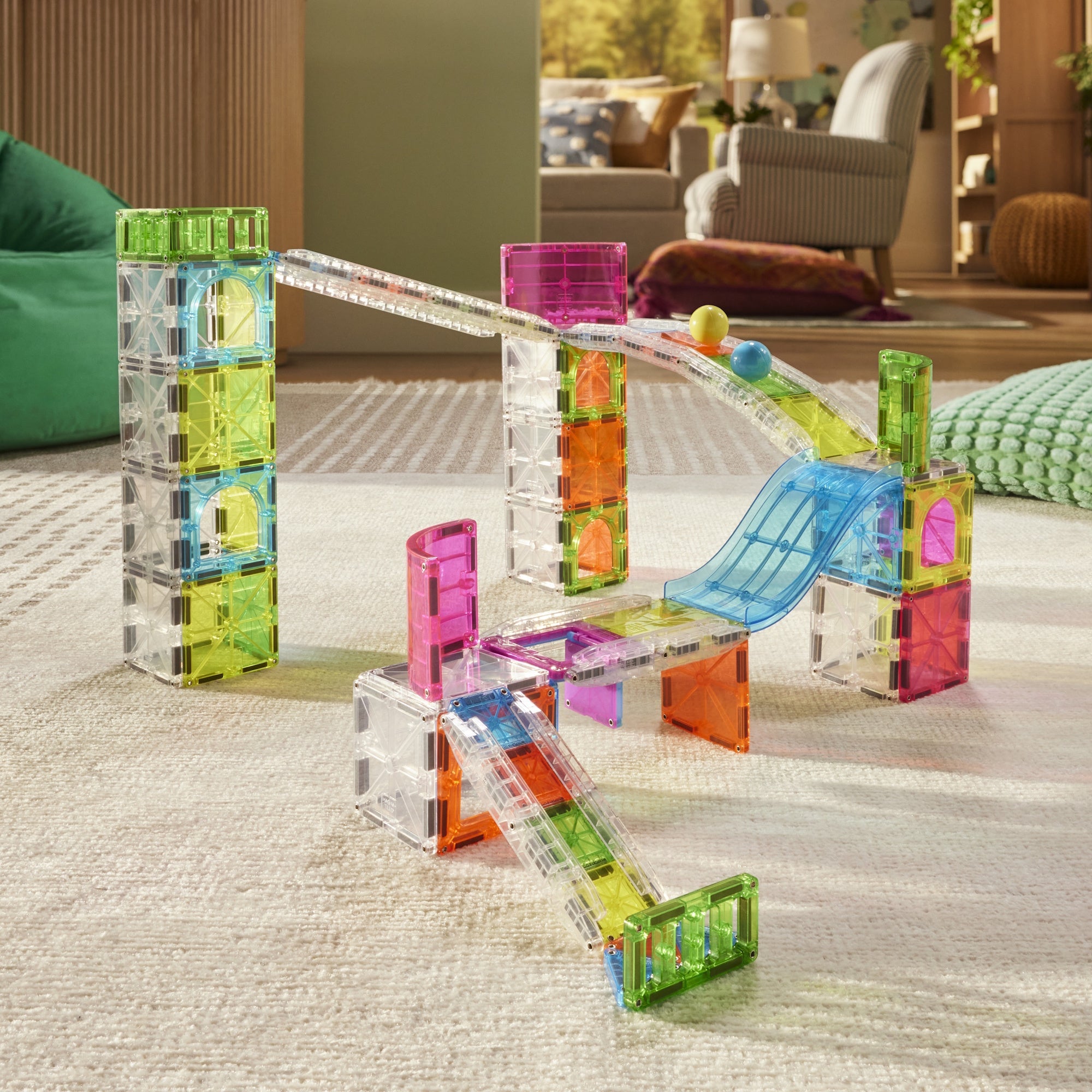 The Original MAGNA-TILES® Rail Racers Max 80-Piece Toy - Image 6