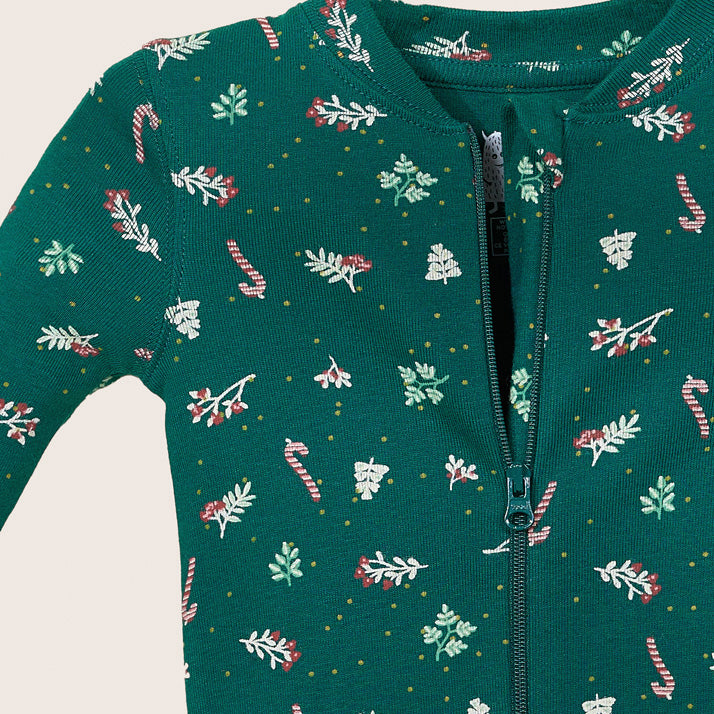 rise little earthling Holiday Sleeper BUHSL00 - Grey Xmas Tree / 12-18m - Image 2