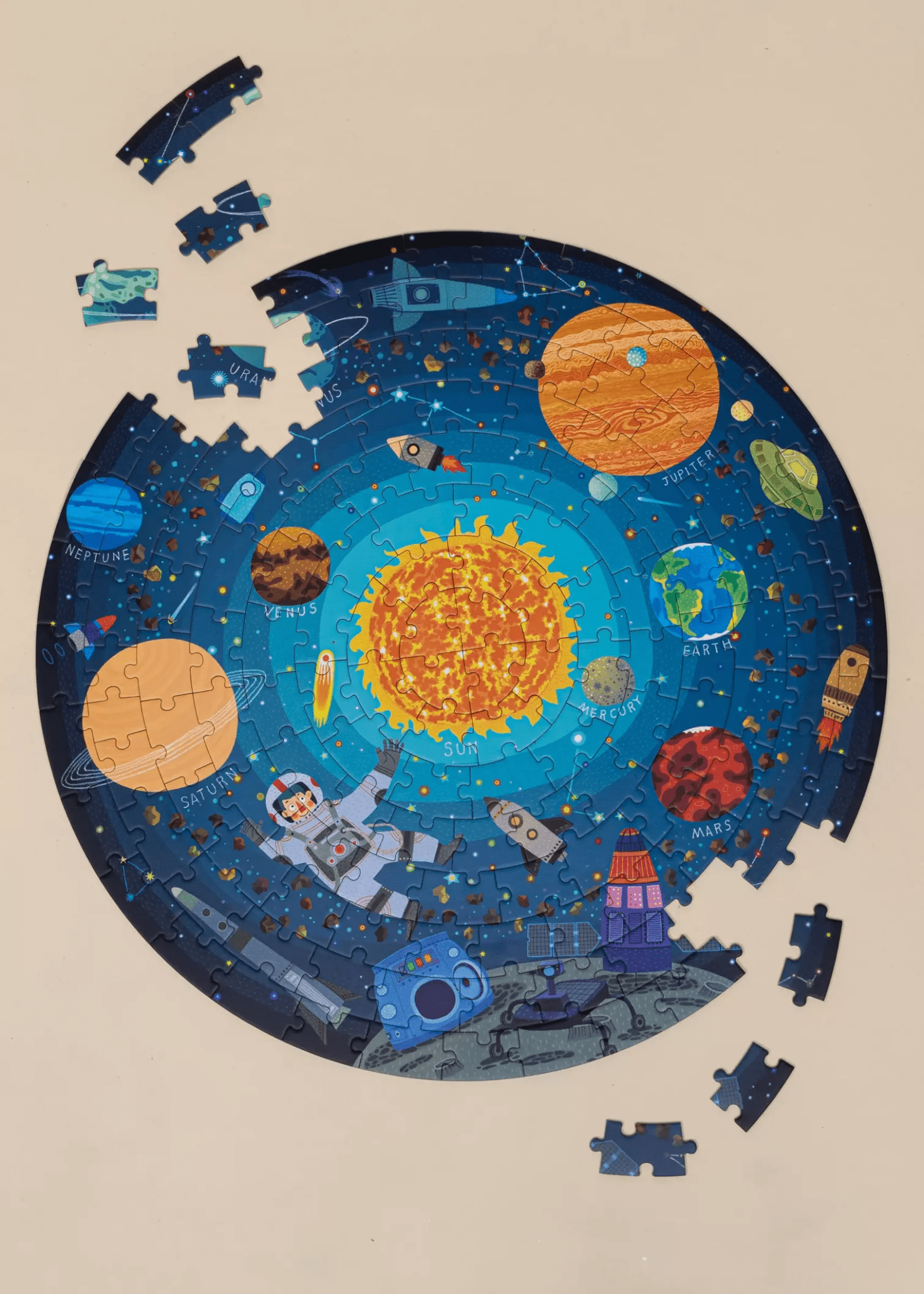 Coco Village Round Puzzle - Galaxy Exploration - 150pcs Toy - Image 3