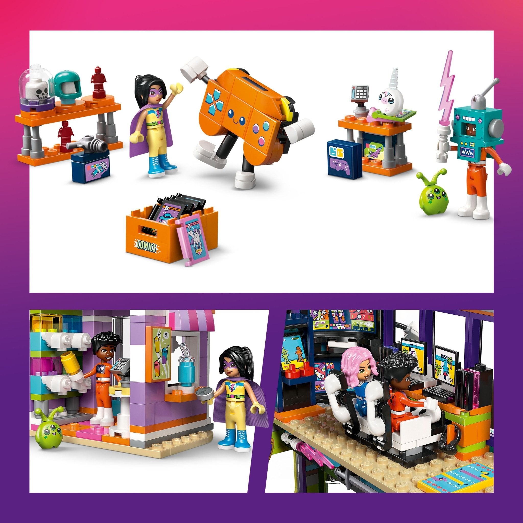 LEGO® Friends LEGO® Comic Book & Game Store 42674 Toy - Image 4