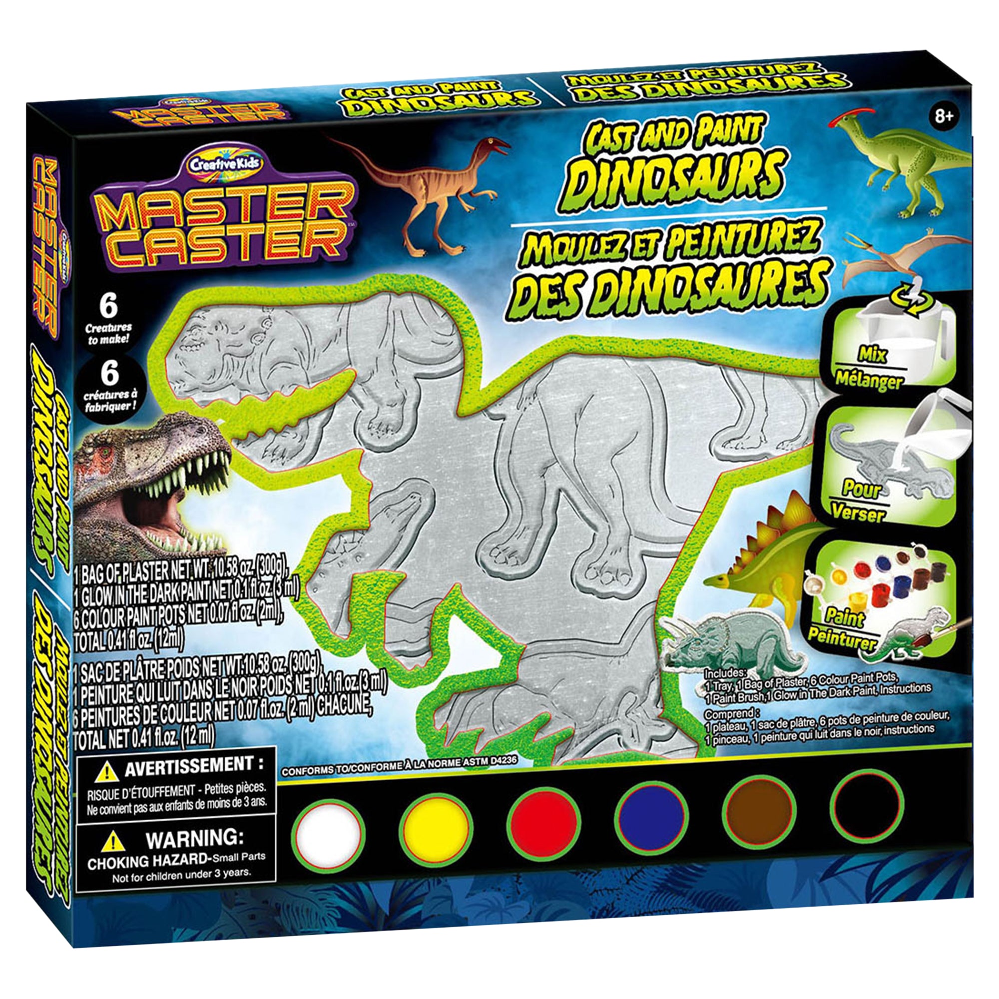 Creative Kids Master Caster Cast and Paint Dinosaurs Tray - Image 5