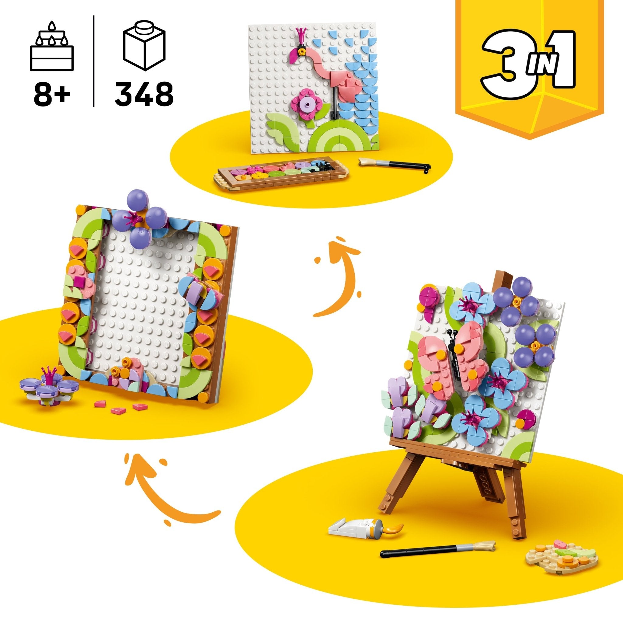 LEGO® Creator 3 in 1 Floral Art Decor Painting 31390 Toy - Image 5