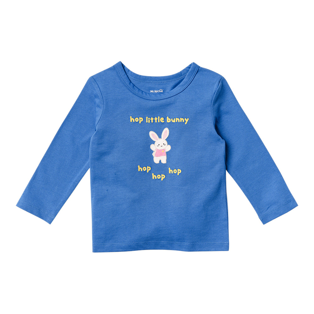 Ms.Rachel Long Sleeve Tees - Dark Blue / 4-5y