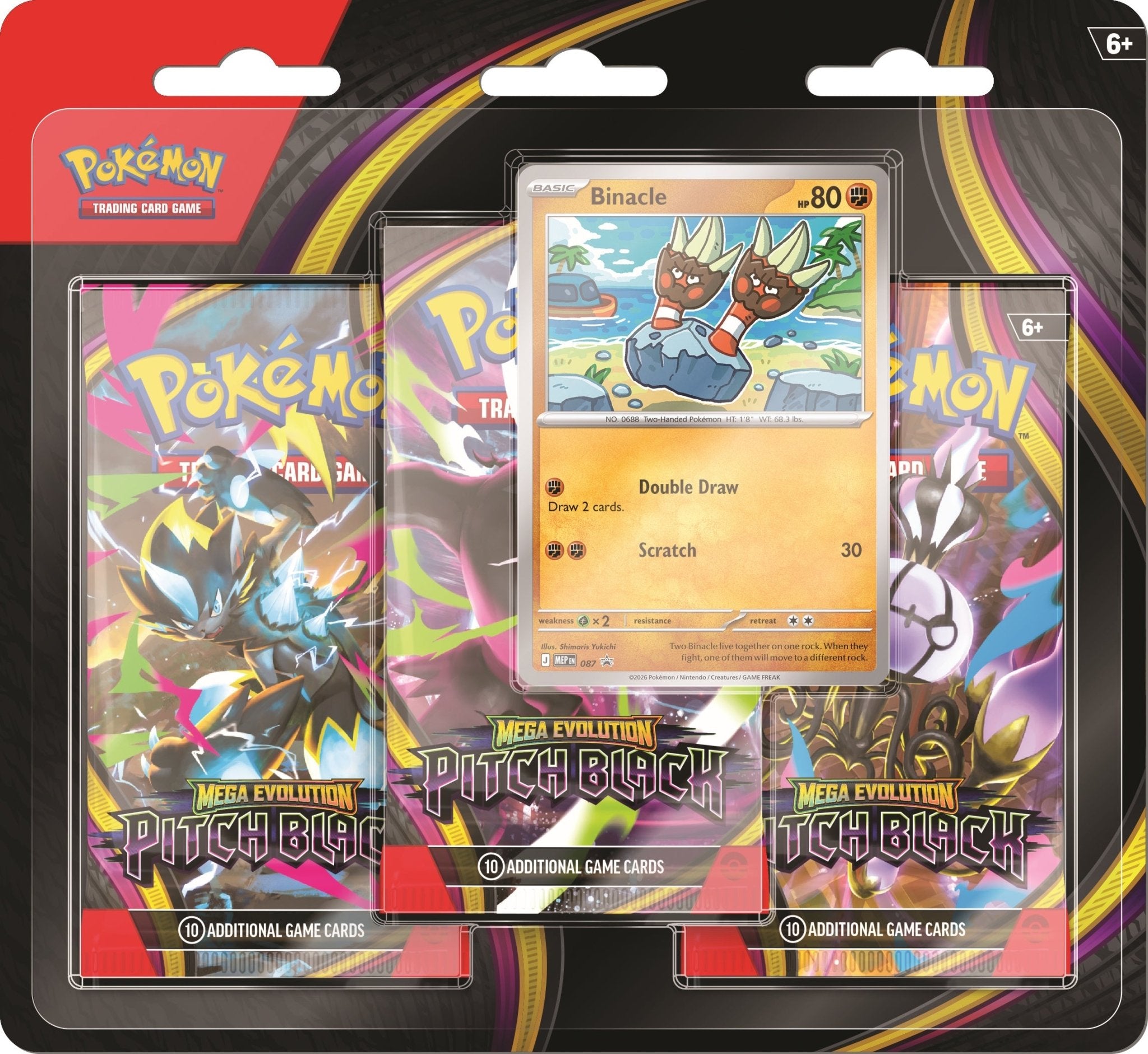 Pokemon Pokémon TCG: Mega Evolution PITCH BLACK Three-Booster Blister I Limit 2 per customer Toy - Image 2