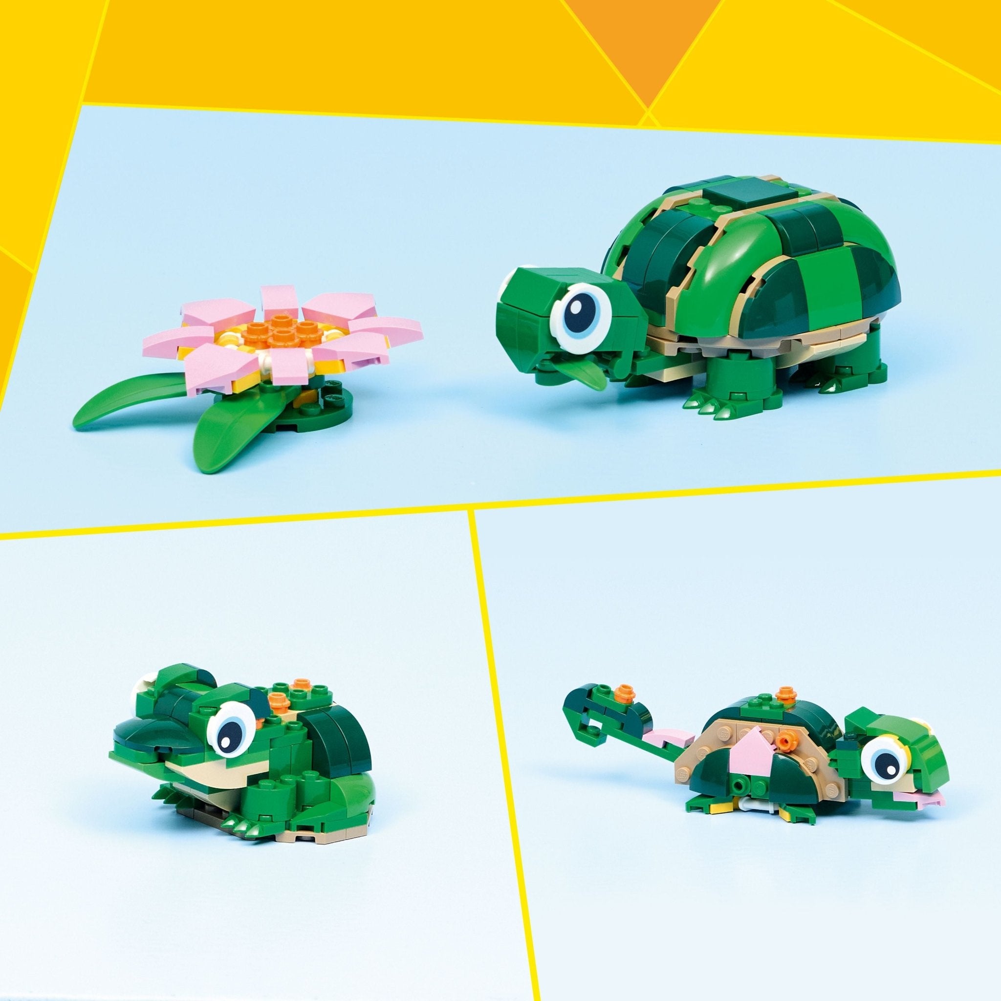 LEGO® Creator LEGO® Turtle with a Water Lily Flower 31377 Toy - Image 3