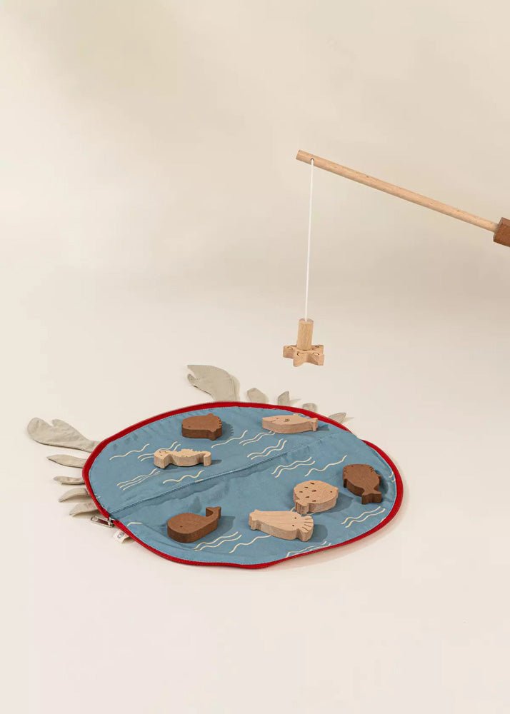 Coco Village Wooden Fishing Game with Bag Puzzle