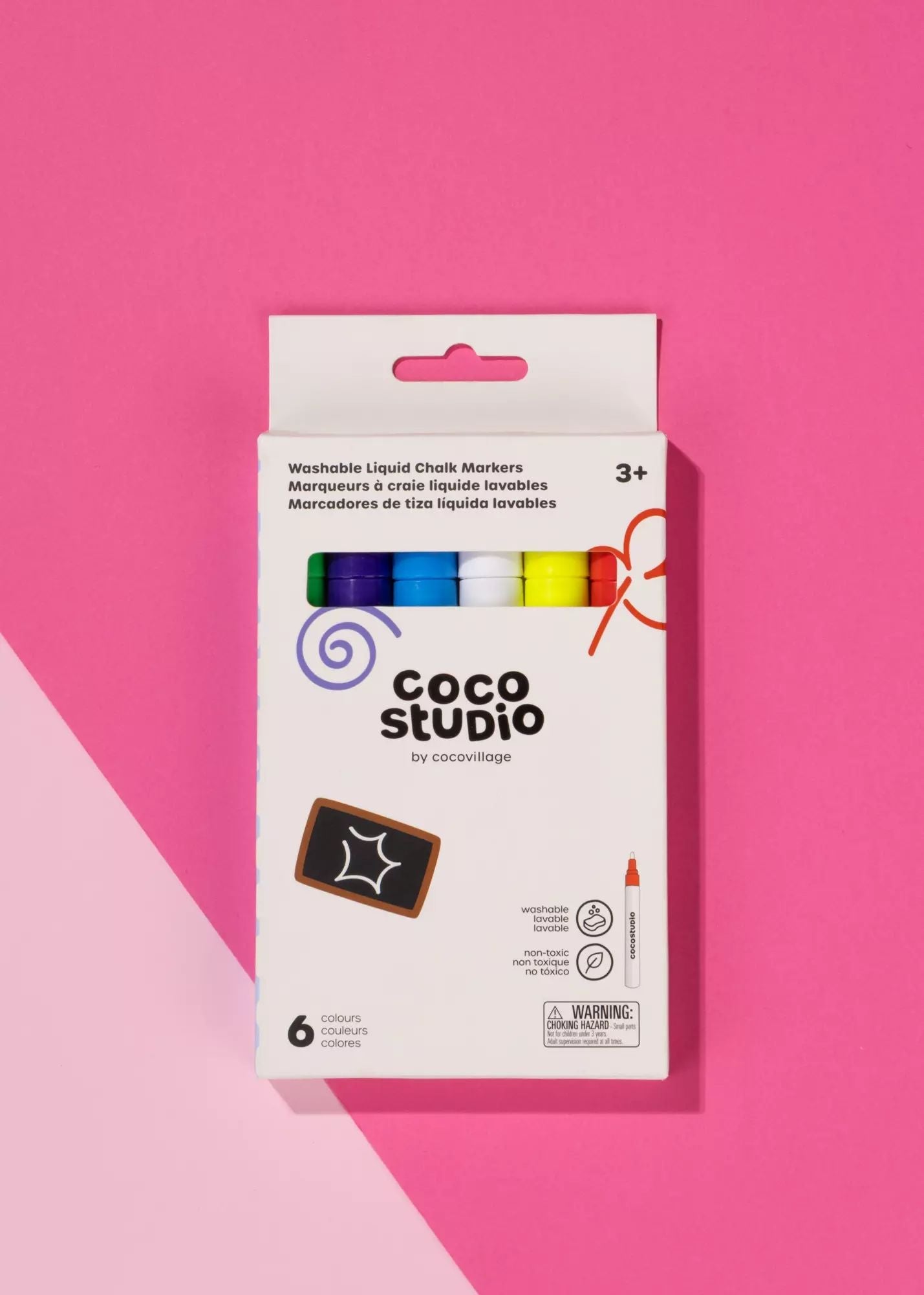 Coco Village Washable Liquid Chalk Markers (6 colors) Toy