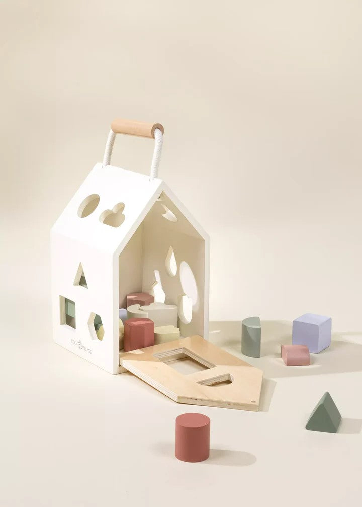 Coco Village Wooden Shapes Sorting House Toy - Image 2
