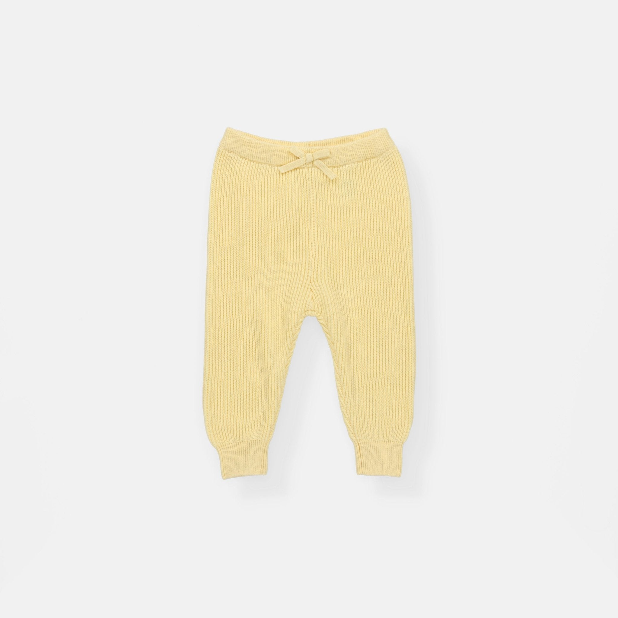 Rise Little Earthling Rib Knit Jogger - Yellow / 0-3m