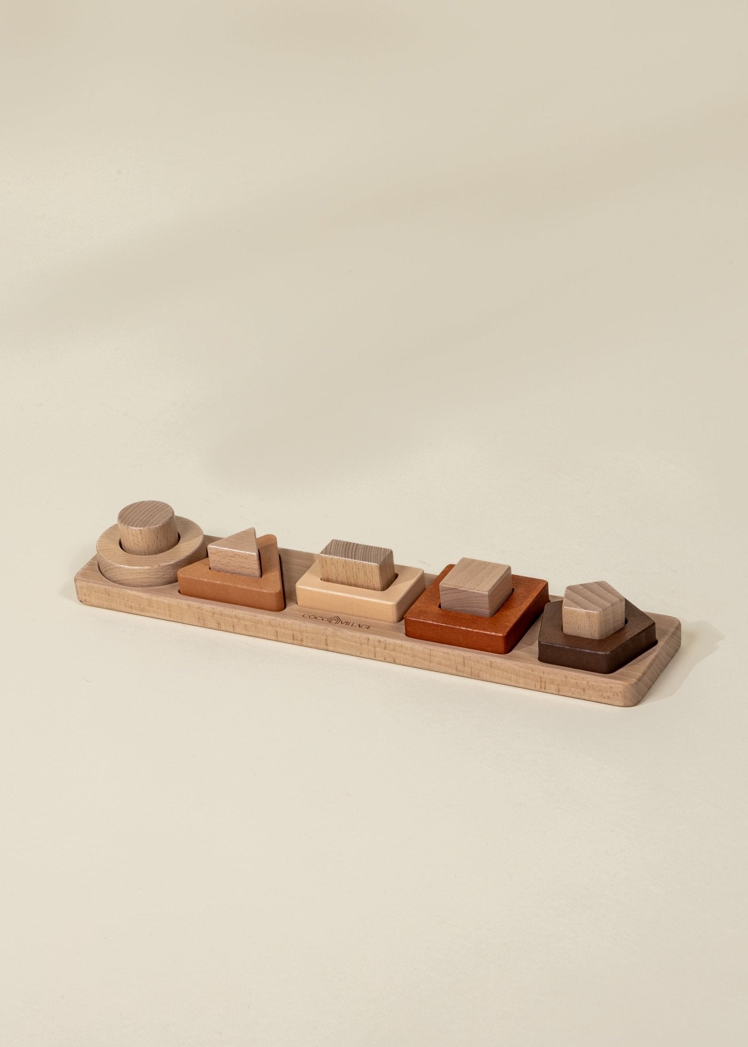 Coco Village Wooden Shapes Learning Set - 5 pcs Puzzle - Image 3