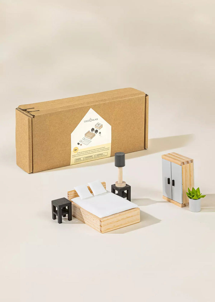 Coco Village Wooden Doll House Master Bedroom Furniture (9 pcs) Soap - Image 22