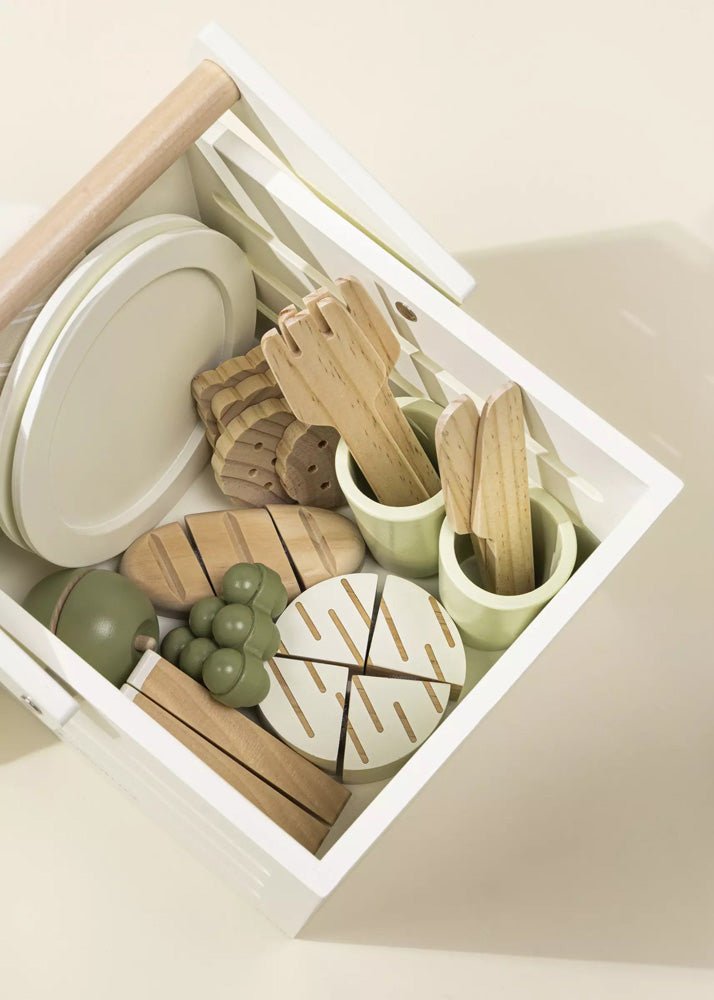 Coco Village Wooden Picnic Playset and Accessories Basket - Image 6