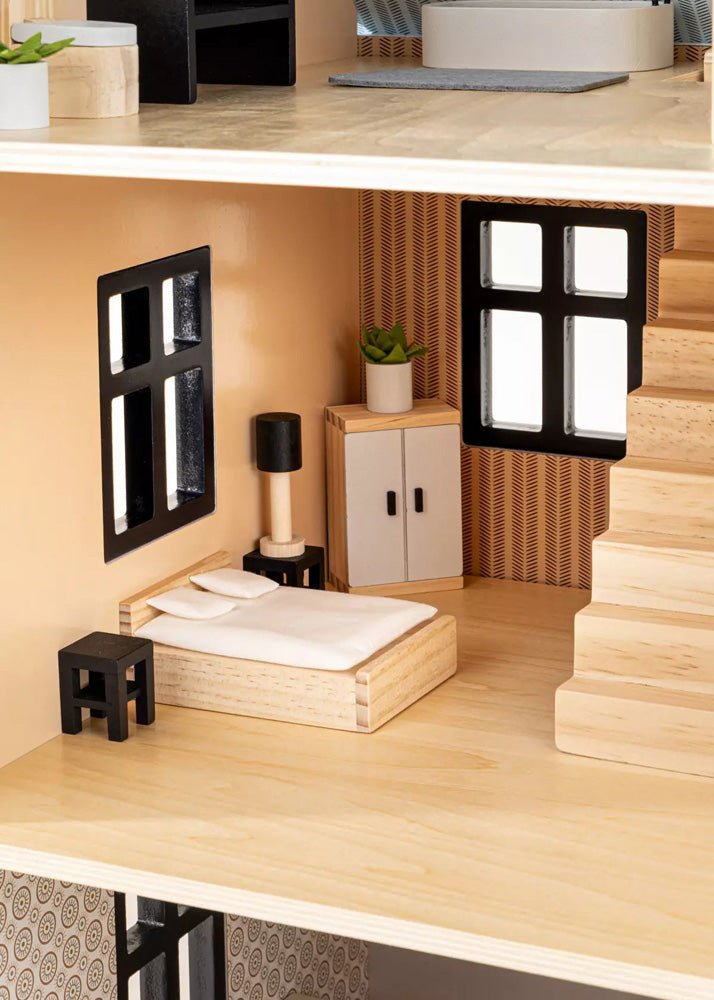 Coco Village Wooden Doll House Master Bedroom Furniture (9 pcs) Soap - Image 6