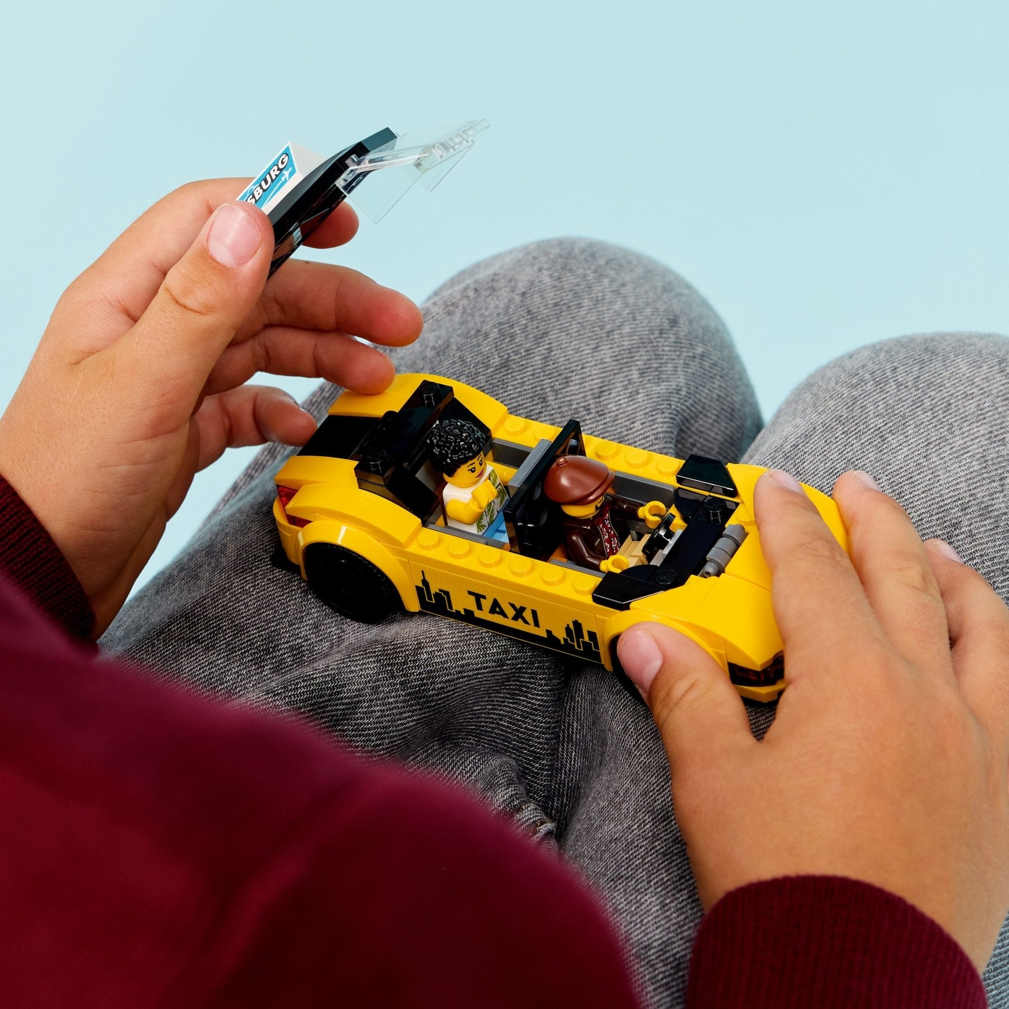 LEGO® City LEGO® Yellow Taxi 60487 Toy - Image 3