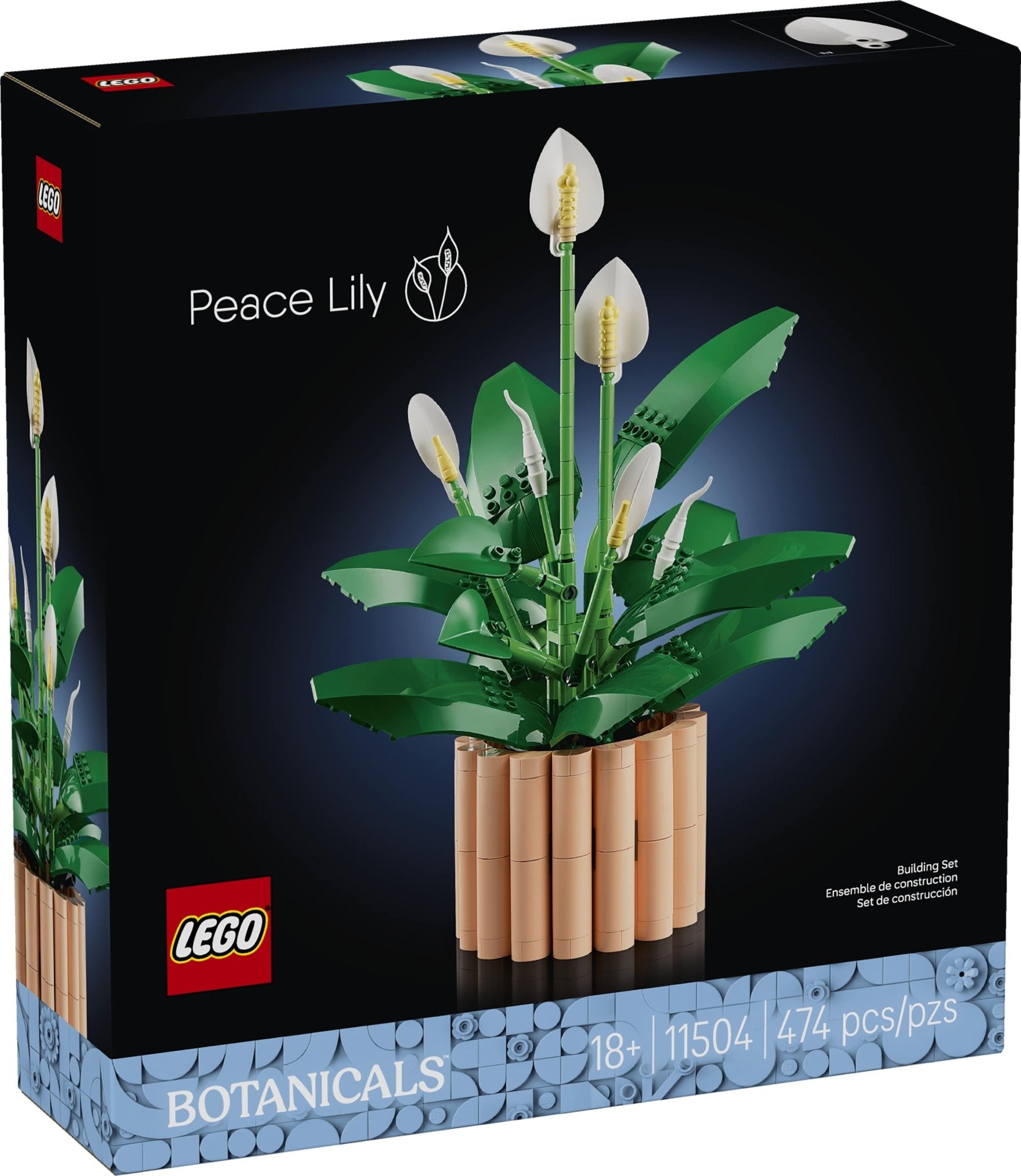 LEGO® Botanicals LEGO® Peace Lily Flower Decor 11504 Pot - Image 3