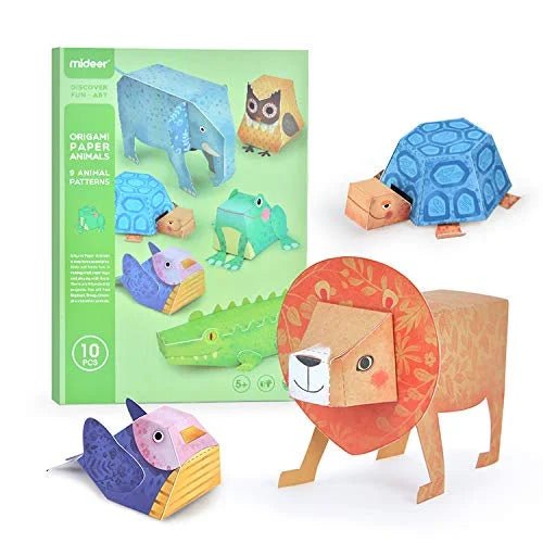 Mideer Origami Kit for Kids – 3D Animals Toy