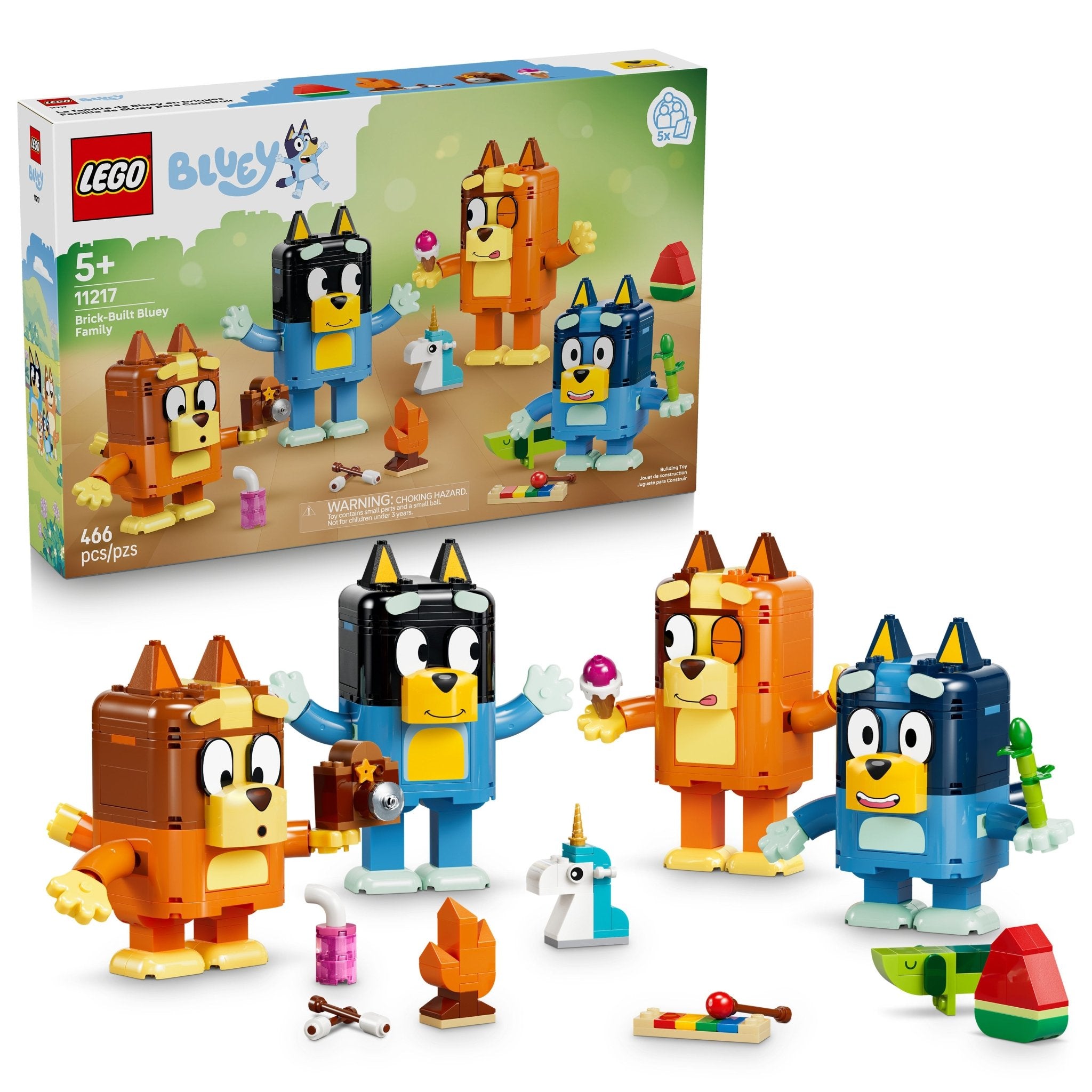LEGO® Bluey Brick-Built Bluey Family 11217 Toy