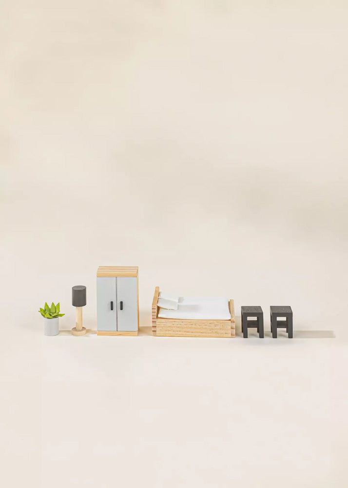 Coco Village Wooden Doll House Master Bedroom Furniture (9 pcs) Soap - Image 14