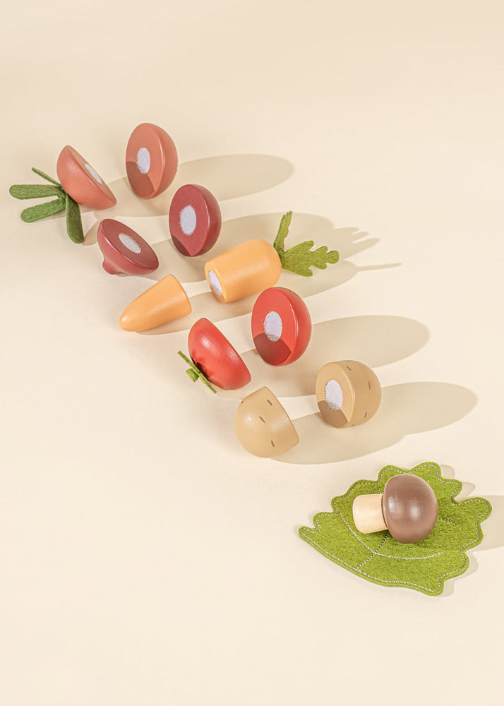Coco Village Wooden Vegetables playset Basket - Image 10