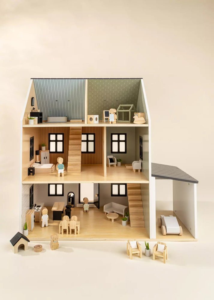 Coco Village Wooden Doll House Kids Room Furniture (7PCS) Soap - Image 10