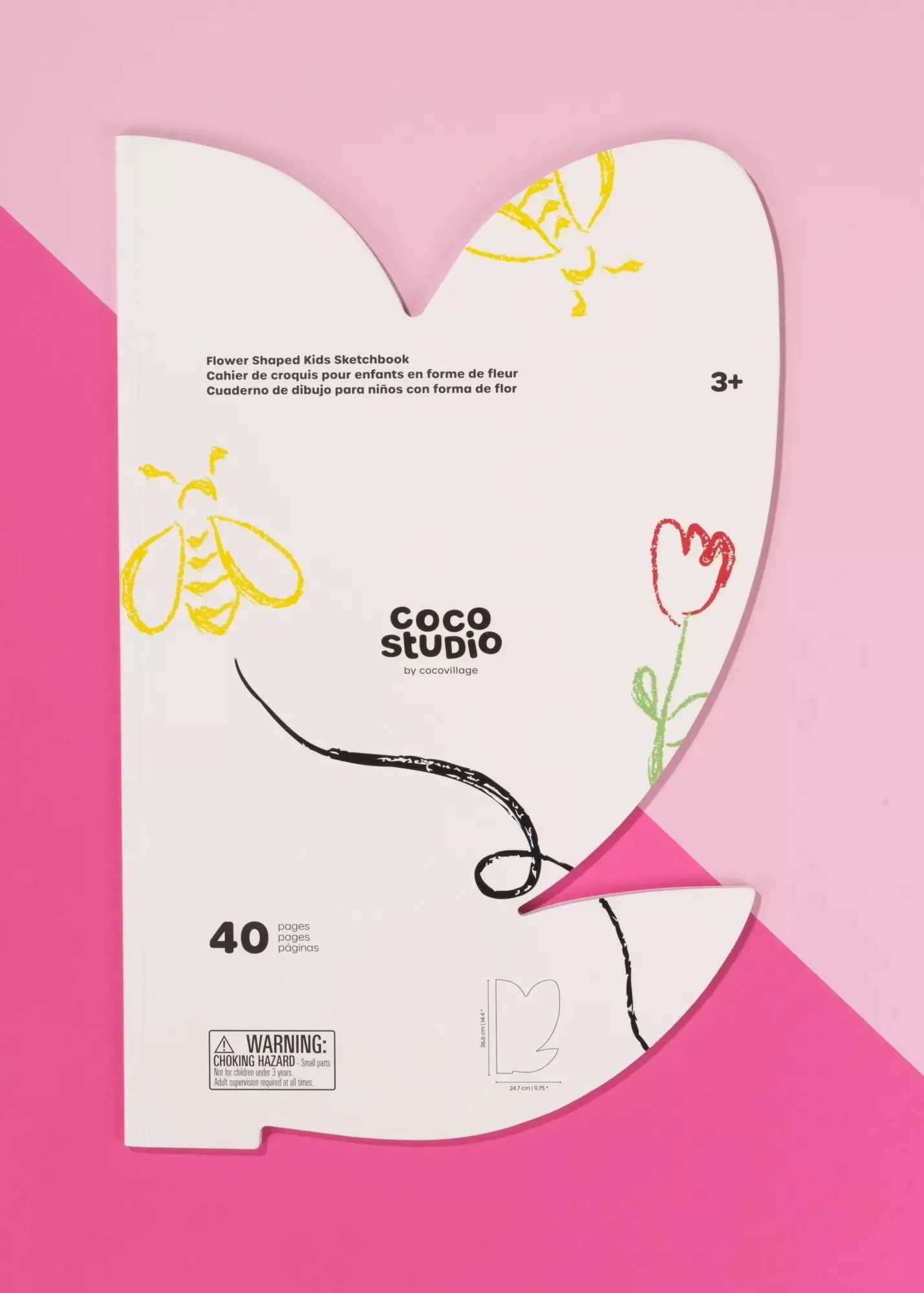 Coco Village Flower Shaped Kids Sketchbook (40 pages) Toy