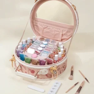 Coco Village Premium Makeup Set & Vegan Leather Case - 50pcs Bag
