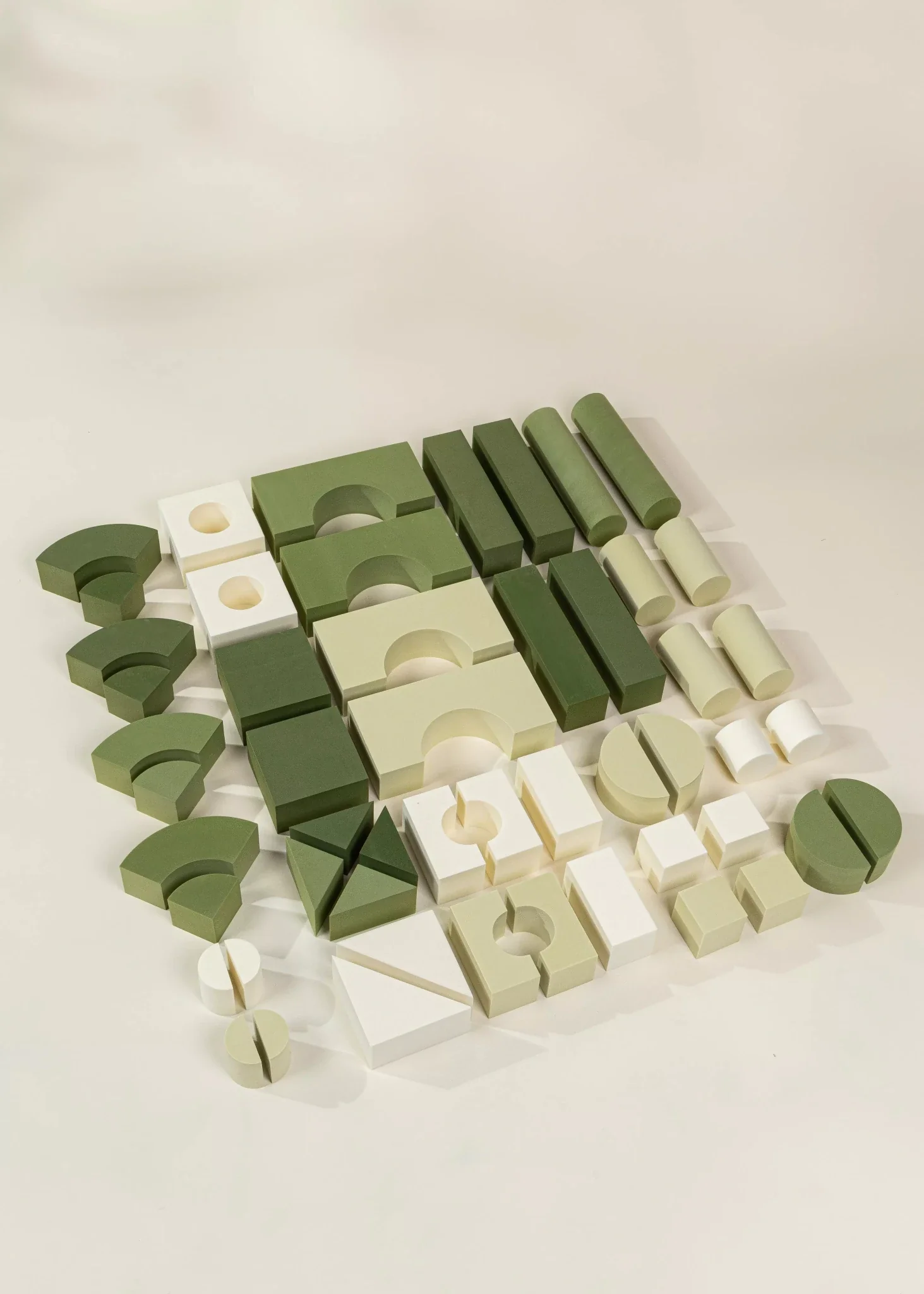 Coco Village EVA Foam Building Blocks Set - Medium (52pcs) Green Combo Soap - Image 4