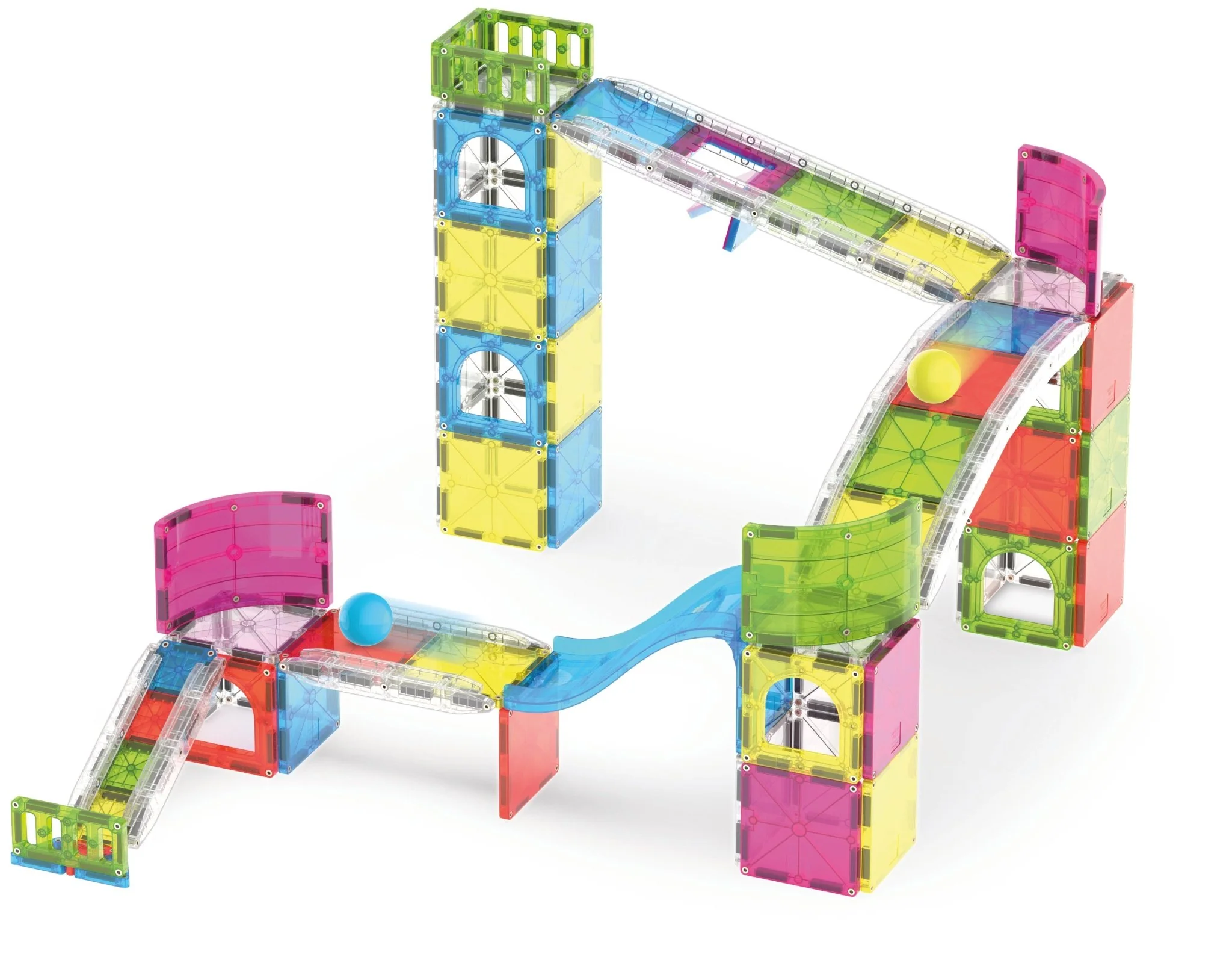 The Original MAGNA-TILES® Rail Racers Max 80-Piece Toy - Image 2