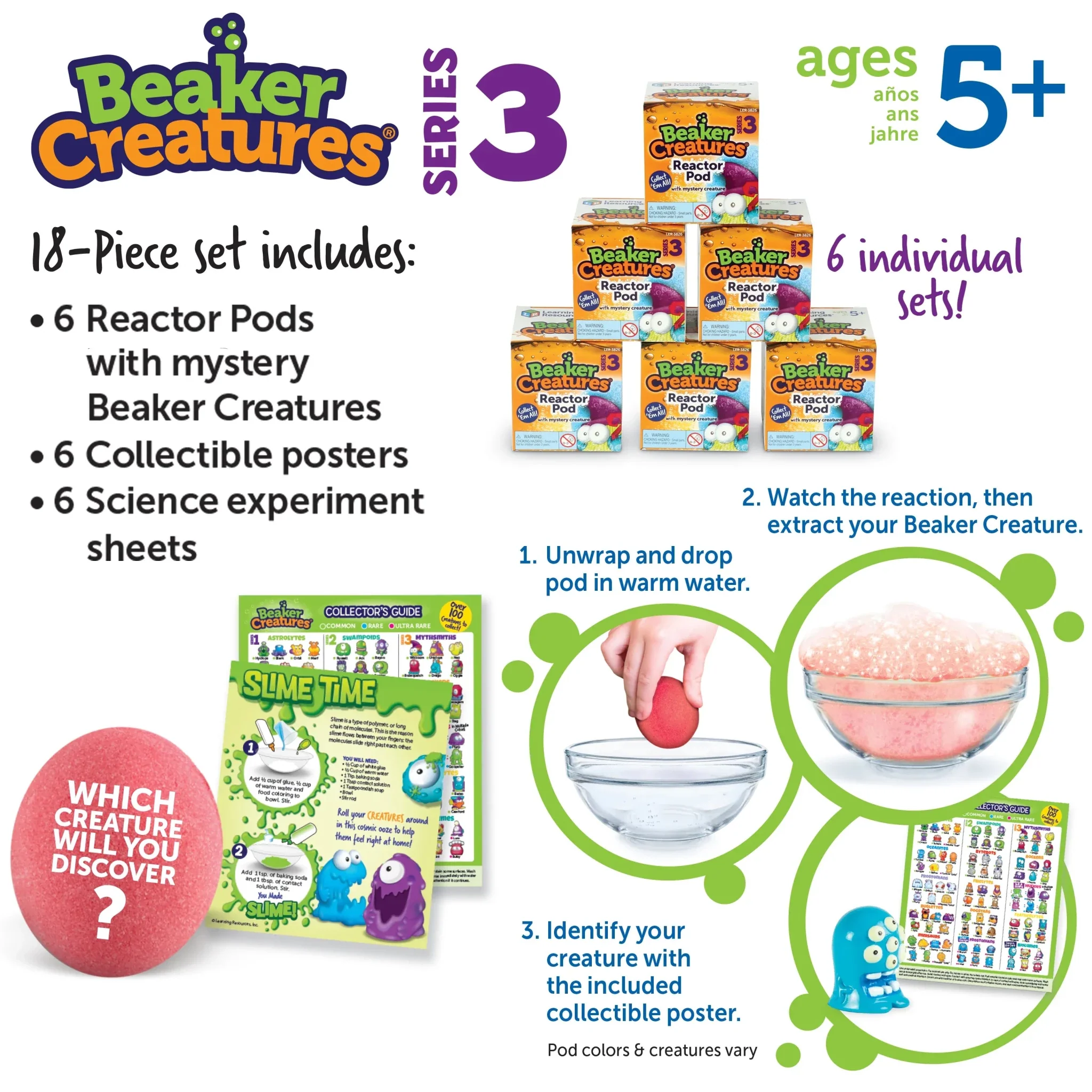 Learning Resources Beaker Creatures® 6-Pack Reactor Pods, Series 3 Poster - Image 4