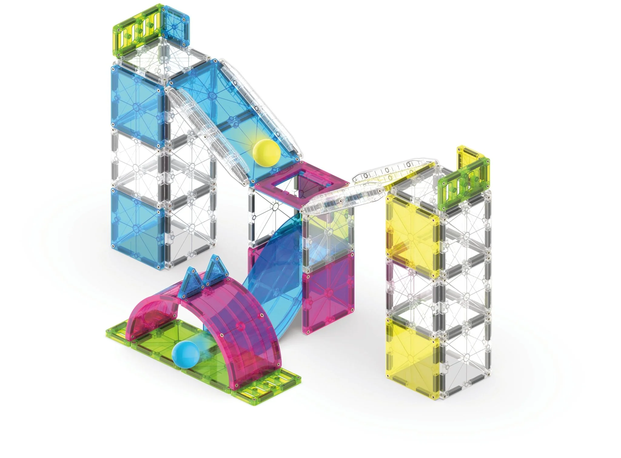 The Original MAGNA-TILES® Rail Racers Max 80-Piece Toy - Image 4