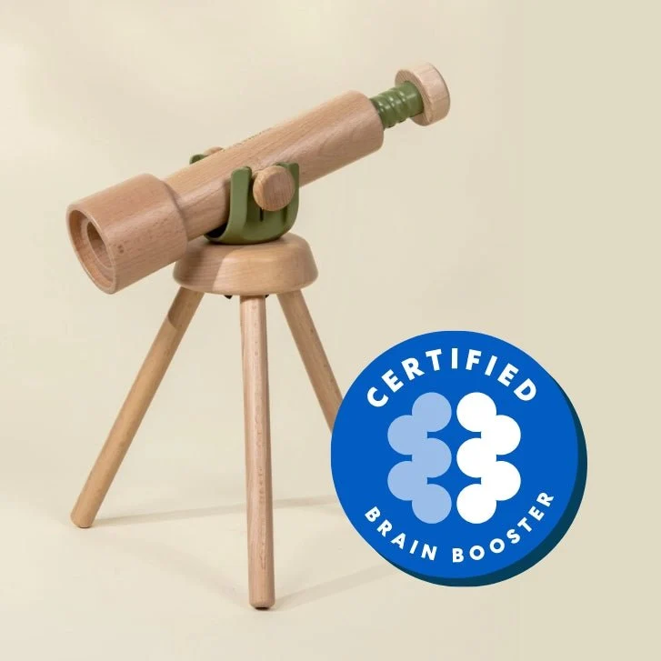 Coco Village Wooden Tripod Telescope – 15x Zoom Toy