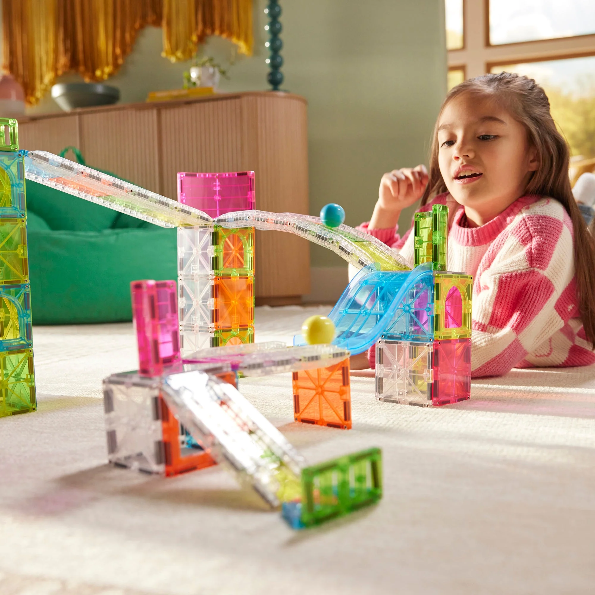 The Original MAGNA-TILES® Rail Racers Max 80-Piece Toy - Image 3