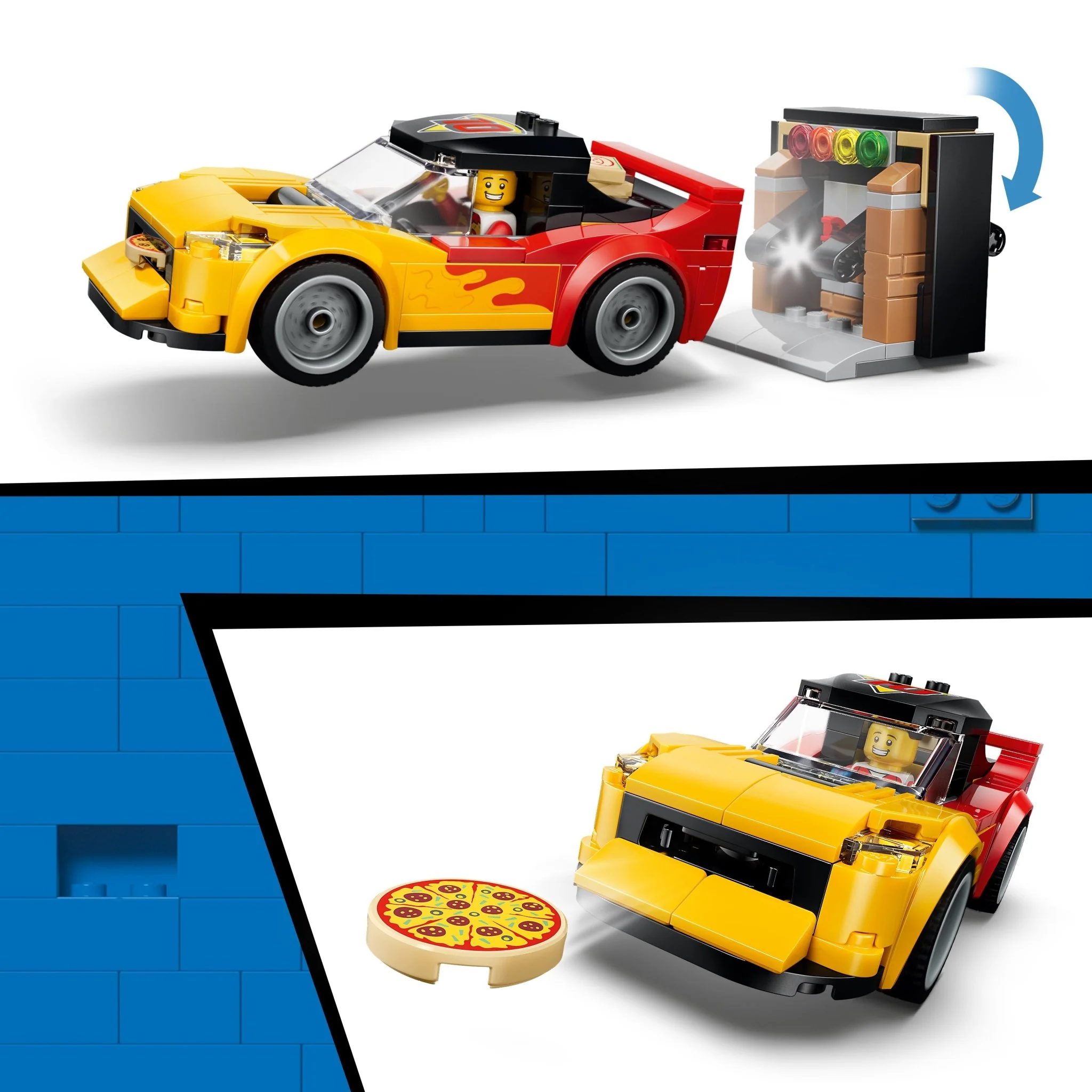 LEGO® City Pizza Delivery Experience with Vehicles 60496 Toy - Image 3